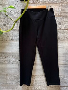 Buttercream Clothing | "Crop Work" Stretch Ponte Pants - Women's S, Black